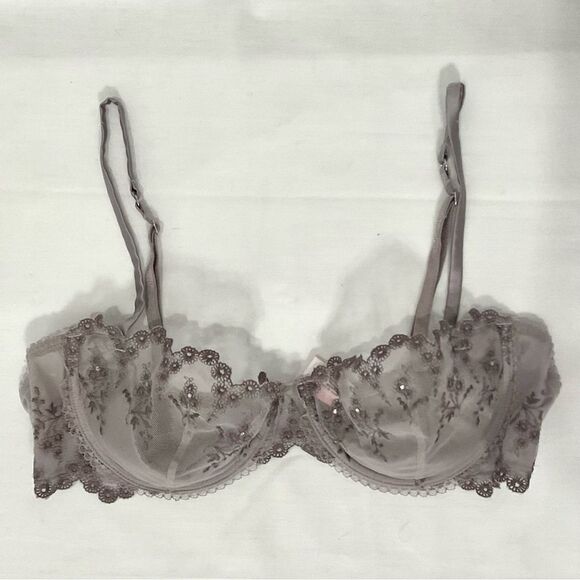 Victoria’s Secret unlined Demi bra & panty set Sz 36B & Small Balconette Thong - Picture 2 of 13